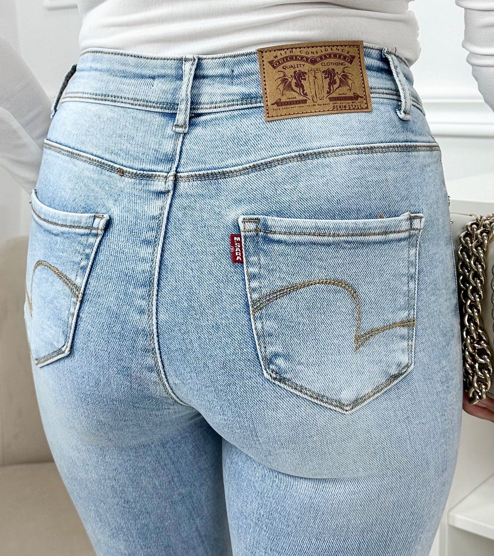 Jasno-niebieskie jeansy M. Sara a’la Levis – S1303-6